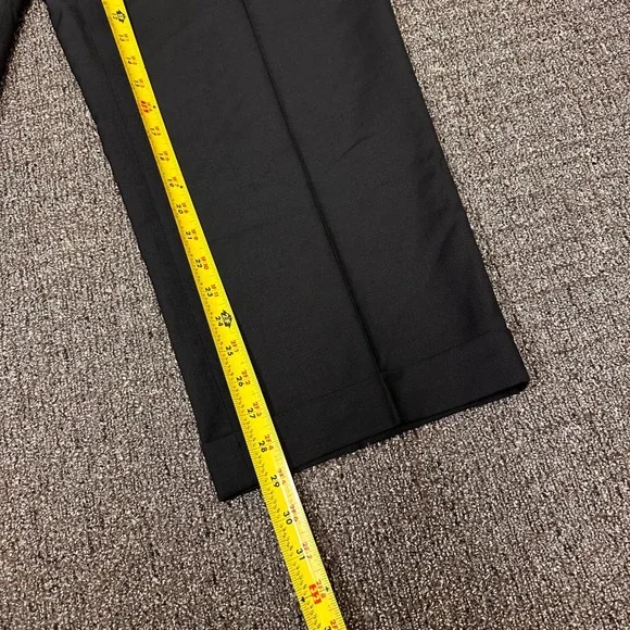 Caracciolo Napoli Marlane Dress Pants Mens Size‎ 40 Slacks Black Wool Flaw NWT